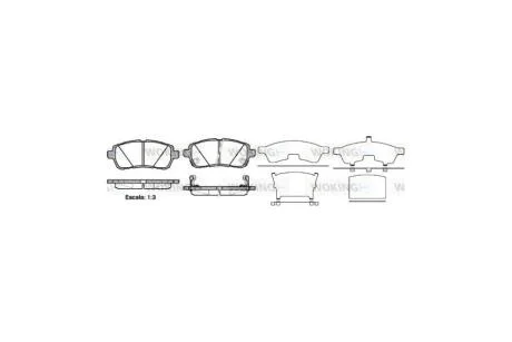 Колодки тормозные диск. перед. (пр-во Remsa) Ford Fiesta 08> 12> / Suzuki Swift 10> 17> WOKING P13813.02