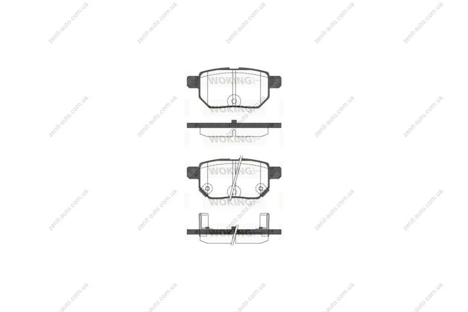 Колодки тормозные диск. задн. (пр-во Remsa) Lexus Ct (zwa10_) 1.8 10-,Toyota Auris 1.8 06-12 WOKING P13863.22 (фото 1)