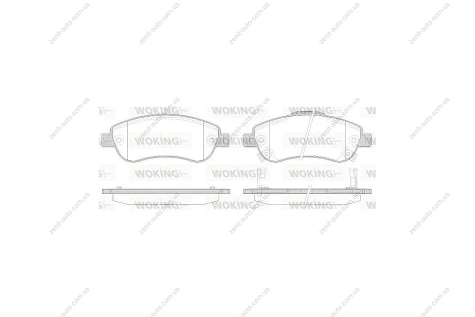 Колодки тормозные диск. перед. (пр-во Remsa) Honda Cr-v iii 2.0 06-,Honda Cr-v iii 2.2 06- WOKING P13893.02 (фото 1)