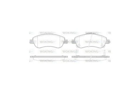 Колодки гальмівні диск. перед. (вир-во Remsa) Honda Cr-v iii 2.0 06-,Honda Cr-v iii 2.2 06- WOKING P13893.02