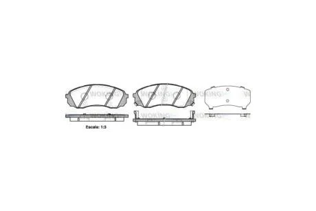 Колодки гальмівні диск. перед. (вир-во Remsa) Hyundai H-1 08> / Carnival 06> WOKING P13913.02