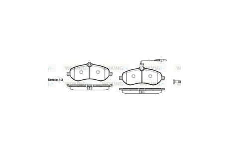 Колодки тормозные дисковые передние Citroen Jumpy 1.6 07-,Citroen Jumpy 2.0 07- WOKING P13923.01 (фото 1)