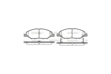 Колодки тормозные диск. перед. (Remsa) Nissan Micra 03>10, Note 06>12, Tiida 07>12 (P13933.02) WOKING 'P13933.02