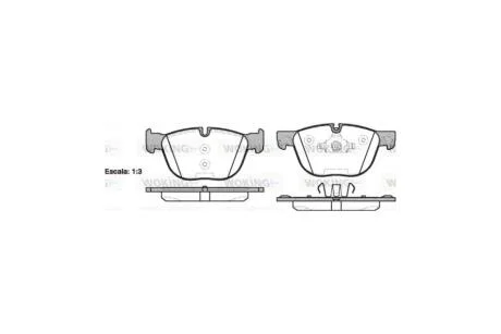 Колодки тормозные диск. перед. (пр-во Remsa) Bmw X5 2.0 13-,Bmw X5 3.0 06-13,Bmw X5 3.0 13- WOKING P13973.00