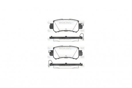 Колодки тормозные дисковые задние Mazda Cx-5 2.0 11-,Mazda Cx-5 2.2 11- WOKING P14073.00