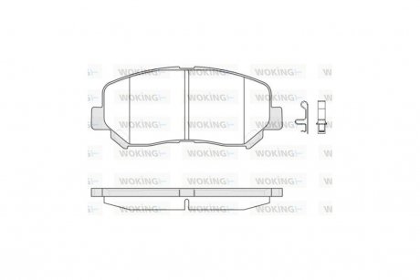 Колодки тормозные дисковые передние Mazda Cx-5 2.0 11-,Mazda Cx-5 2.2 11- WOKING P14133.02 (фото 1)