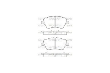 Колодки тормозные диск. перед. (Remsa) Ford B-max 1.0 12-,Ford B-max 1.4 12-,Ford B-max 1.5 12- WOKING P14143.00