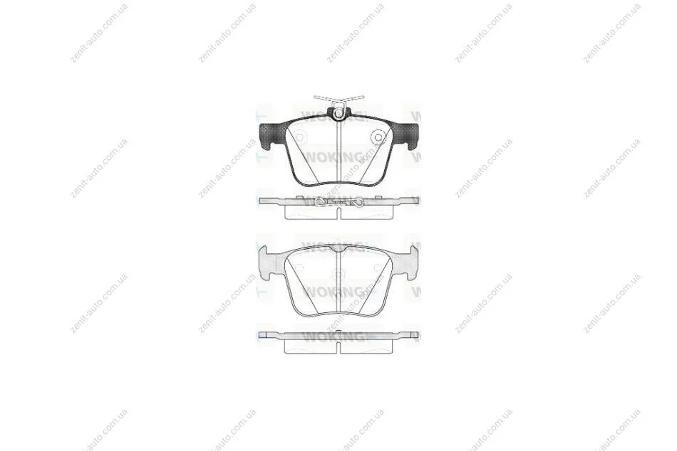 Колодки тормозные диск. задн. (пр-во Remsa) Audi A3 2.0 12-,Audi A3 limousine 2.0 13- WOKING P14163.10 (фото 1)