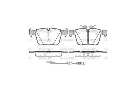 Колодки тормозные диск. задн. (пр-во Remsa) Mercedes-benz C-class (s205) 1.6 14-,Mercedes-benz C-class (s205) 2.0 14- WOKING P14163.20