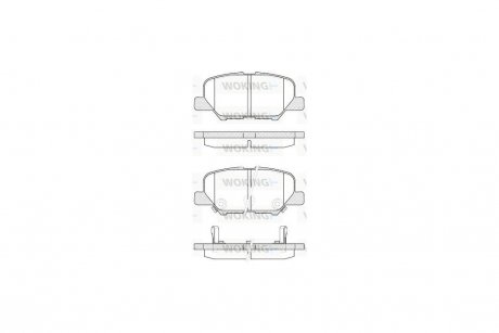 Колодки тормозные дисковые задние Citroen C4 aircross 1.6 10-,Citroen C4 aircross 1.8 10- WOKING P14363.02 (фото 1)