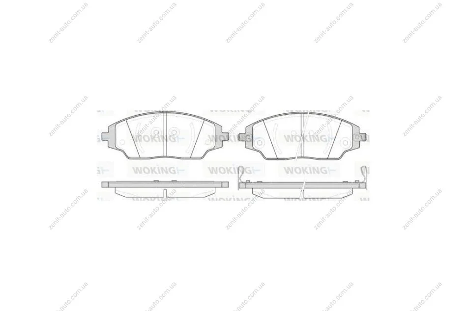 Колодки гальмівні диск. перед. (вир-во Remsa) Chevrolet Aveo T300 WOKING P14373.02 (фото 1)