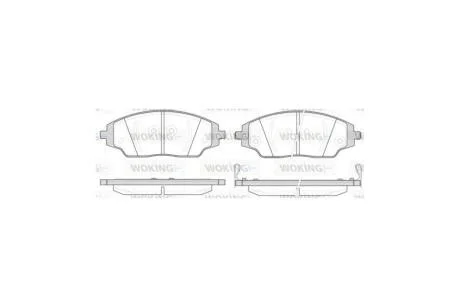 Колодки тормозные диск. перед. (пр-во Remsa) Chevrolet Aveo T300 WOKING P14373.02