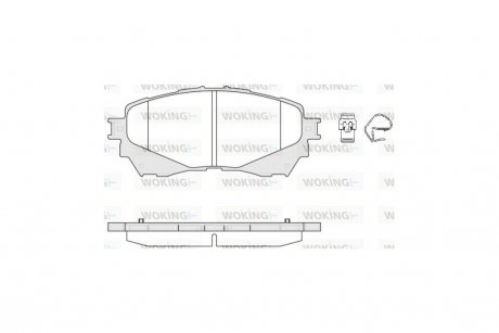 Колодки тормозные дисковые передние Mazda 6 2.0 12-,Mazda 6 2.2 12-,Mazda 6 2.5 12- WOKING P14383.04
