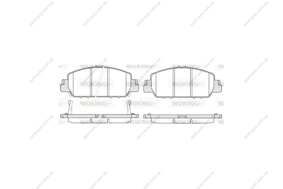 Колодки гальмівні диск. перед. (вир-во Remsa) Honda HR-V 15> / Accord 3,5i 12> WOKING P14483.02 (фото 1)
