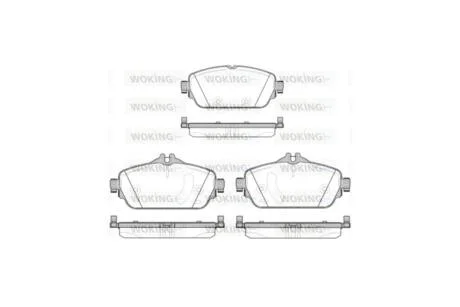 Колодки тормозные диск. перед. (пр-во Remsa) Mercedes-benz C-class (w205) 1.6 13- WOKING P14923.08