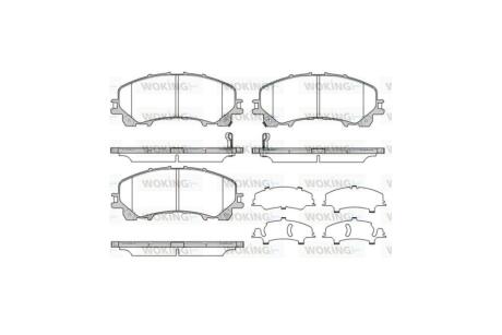 Колодки гальмівні диск. перед. (Remsa) Nissan X-Trail (14-), Infiniti Q50 (13-) WOKING P15073.12