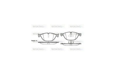 Колодки тормозные диск. перед. (пр-во Remsa) Bmw 5 2.0 09-,Bmw 5 3.0 09-,Bmw 5 4.4 09- WOKING P15143.00