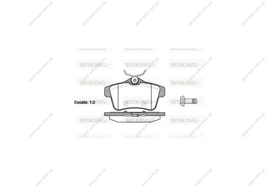 Колодки гальмівні диск. задн. (вир-во Remsa) PSA C4 II 09> DS4 DS5 / 308 / 508 / 3008 5008 WOKING P15183.00 (фото 1)