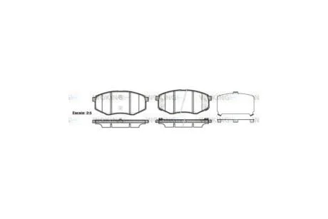 Колодки тормозные диск. перед. (пр-во Remsa) Hyundai Ix20 1.4 10-,Hyundai Ix20 1.6 10- WOKING P15263.02