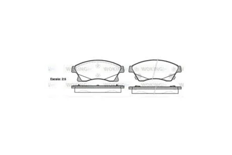 Колодки тормозные диск. перед. (пр-во Remsa) Chevrolet Aveo III Cruze / Opel Astra J WOKING P15313.12