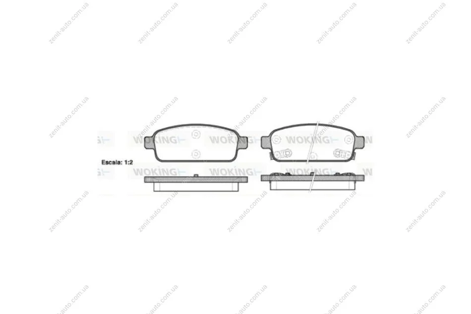 Колодки тормозные диск. задн. (пр-во Remsa) Chevrolet Cruze I, Orlando, Trax I, Opel Astra J, Zafira C, Mokka A WOKING P15323.02 (фото 1)
