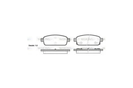 Колодки тормозные диск. задн. (пр-во Remsa) Chevrolet Cruze I, Orlando, Trax I, Opel Astra J, Zafira C, Mokka A WOKING P15323.02