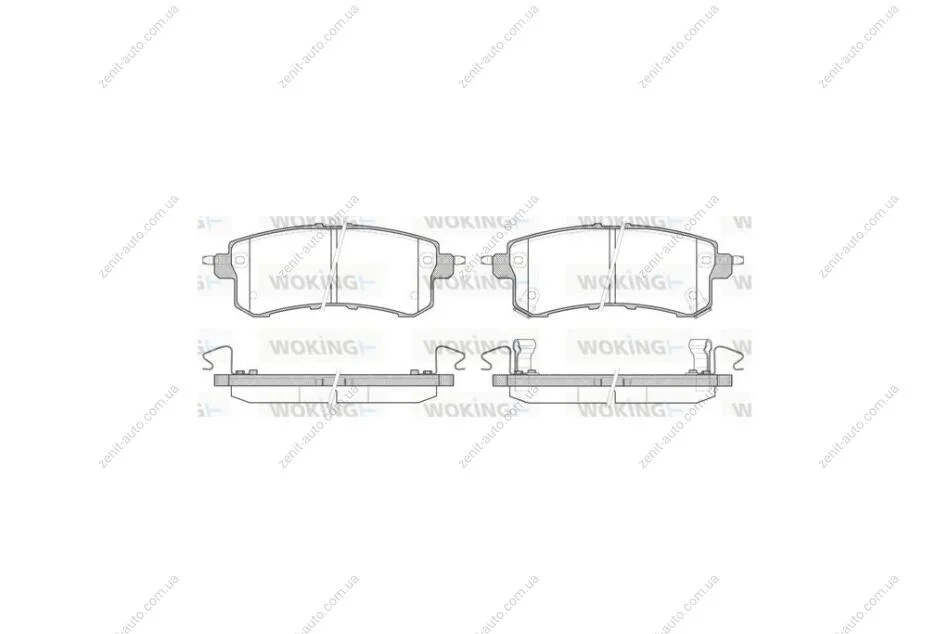 Колодки тормозные диск. задн. (пр-во Remsa) Infiniti Qx56 5.6 10-,Nissan Patrol vi 5.6 10- WOKING P15473.02 (фото 1)