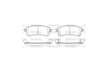 Колодки гальмівні диск. задн. (вир-во Remsa) Infiniti Qx56 5.6 10-,Nissan Patrol vi 5.6 10- WOKING P15473.02