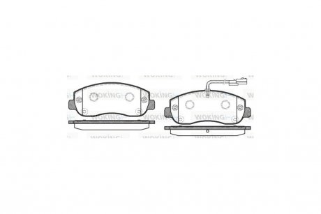 Колодки тормозные дисковые передние Nissan Nv400 2.3 11-,Opel Movano b 2.3 10- WOKING P15493.01 (фото 1)