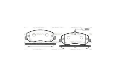 Колодки гальмівні диск. перед. (вир-во Remsa) Renault Master III, Opel Movano 2.3 11- WOKING P15493.01