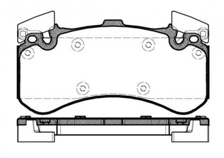 Колодки тормозные диск. перед. (Remsa) Audi A4 A5 A6 A7 A8 17> (P15633.00) WOKING 'P15633.00 (фото 1)
