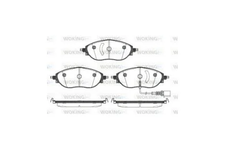 Колодки тормозные диск. перед. (пр-во Remsa) VAG Passat B7 B8 / Golf VII / Tiguan II WOKING P15703.01