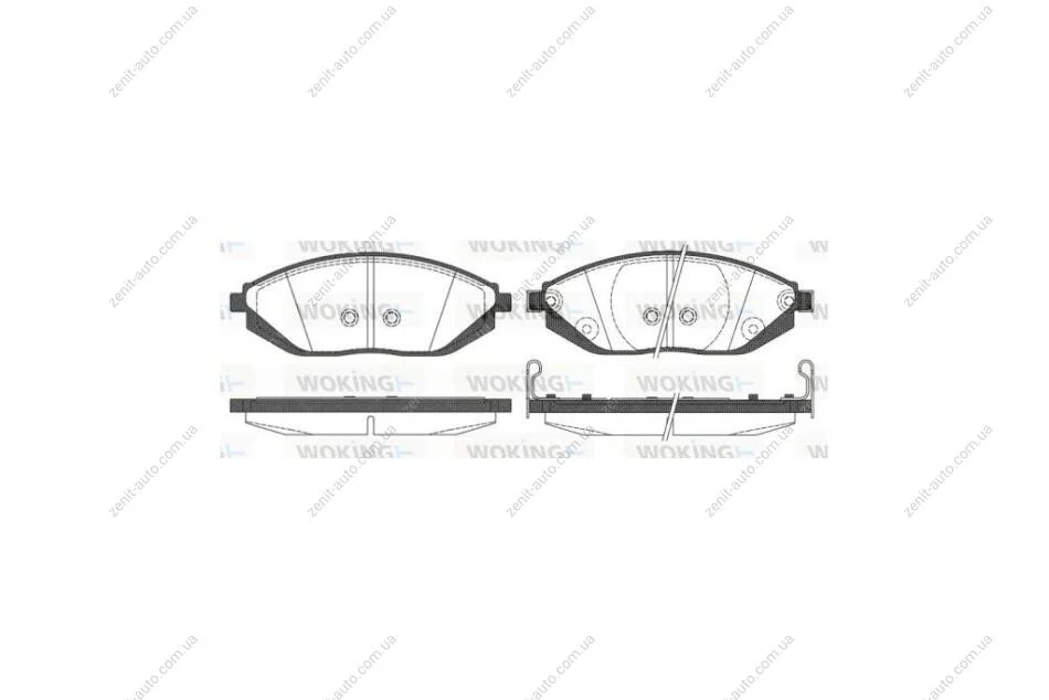 Колодки гальмівні диск. перед. (вир-во Remsa) Chevrolet Spark 1.0 09-,Chevrolet Spark 1.2 09- WOKING P15723.02 (фото 1)