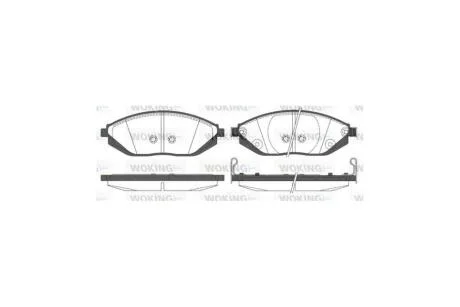 Колодки гальмівні диск. перед. (вир-во Remsa) Chevrolet Spark 1.0 09-,Chevrolet Spark 1.2 09- WOKING P15723.02