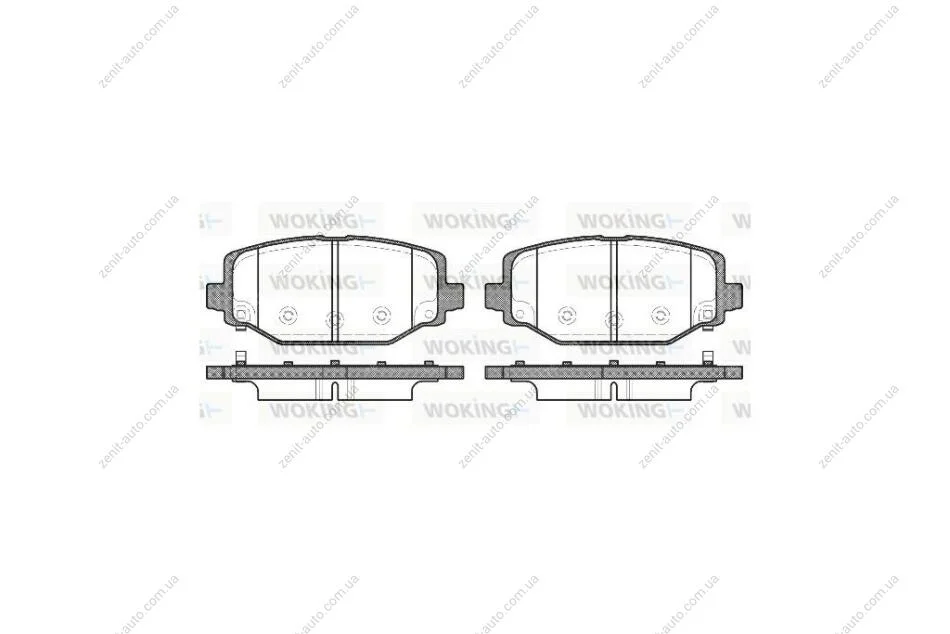Колодки тормозные диск. задн. (пр-во Remsa) Dodge Journey 08>12 WOKING P15833.04 (фото 1)