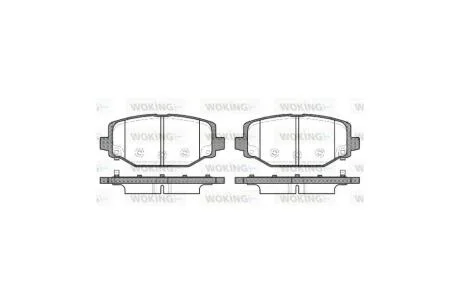 Колодки гальмівні диск. задн. (вир-во Remsa) Dodge Journey 08>12 WOKING P15833.04