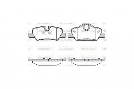 Колодки гальмівні диск. задн. (Remsa) Mini Mini 1.2 13-,Mini Mini 1.5 13-,Mini Mini 2.0 13- WOKING P17003.00