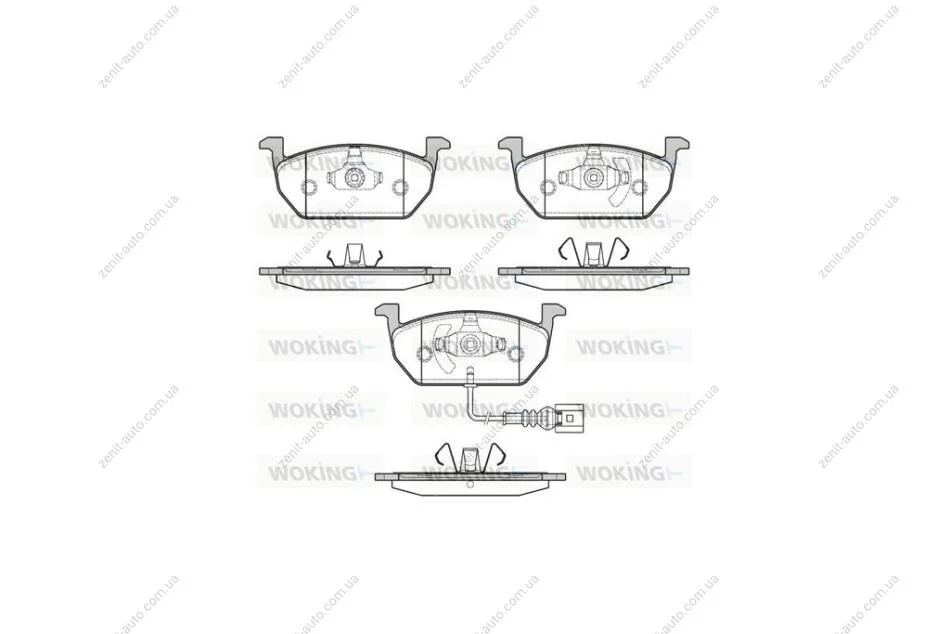 Колодки тормозные диск. перед. (пр-во Remsa) VW Golf VII, Skoda Octavia III, Audi A3 (12-) WOKING P17013.01 (фото 1)
