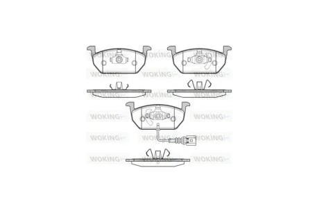 Колодки тормозные диск. перед. (пр-во Remsa) VW Golf VII, Skoda Octavia III, Audi A3 (12-) WOKING P17013.01