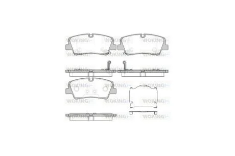 Колодки гальмівні диск. задн. (вир-во Remsa) Hyundai H350 2.5d (15-) WOKING P17873.00