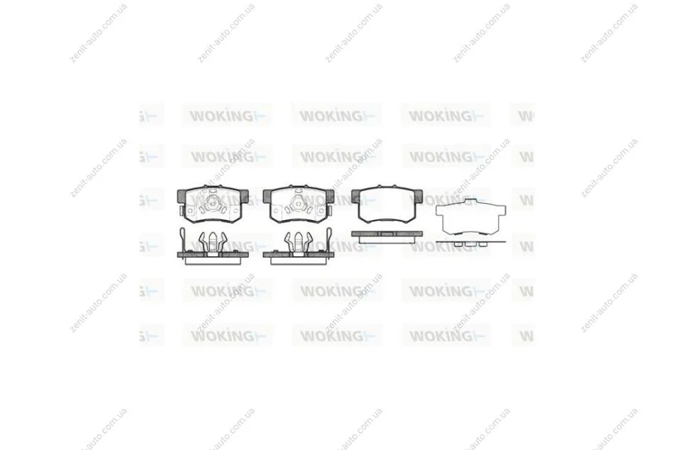 Колодки гальмівні диск. задн. (вир-во Remsa) Honda Accord 08>15 / CR-V 07> 12> / Suzuki Swift 05> WOKING P2253.04 (фото 1)