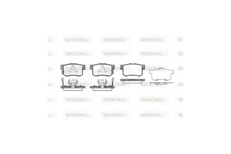 Колодки тормозные диск. задн. (пр-во Remsa) Honda Accord 08>15 / CR-V 07> 12> / Suzuki Swift 05> WOKING P2253.04