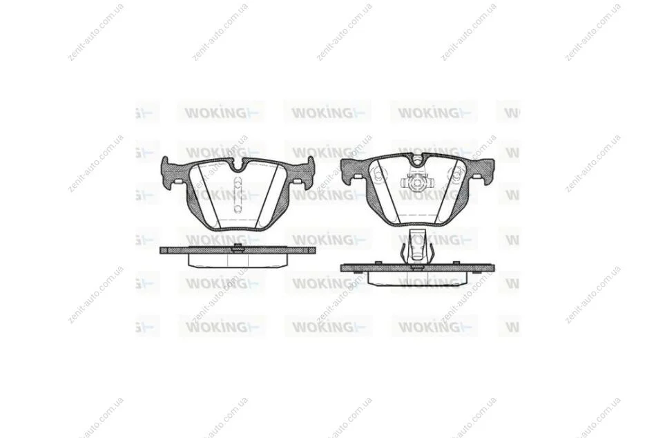 Колодки гальмівні диск. задн. (вир-во Remsa) BMW 3e90, 5e60, X1e84, X6e71 WOKING P2813.60 (фото 1)