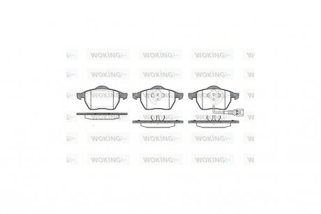 Колодки тормозные дисковые передние Seat Ibiza iv 1.8 02-09,Seat Ibiza iv 1.9 02-09 WOKING P2903.41 (фото 1)