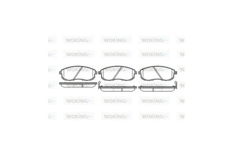 Колодки гальмівні диск. перед. (Remsa) Nissan 350 z 3.5 02-,Nissan Teana i 2.0 03-08 WOKING P3933.12