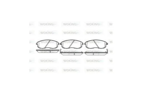 Фото 1 - колодки тормозные диск. перед. (Remsa) Nissan 350 z 3.5 02-,Nissan Teana i 2.0 03-08 WOKING P3933.12 Колодки тормозные диск. перед. (Remsa) Nissan 350 z 3.5 02-,Nissan Teana i 2.0 03-08 WOKING P3933.12 (фото 1)