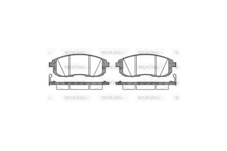 Колодки тормозные диск. перед. (Remsa) Nissan Cube 1.5 07-,Nissan Cube 1.6 07- WOKING P3933.14