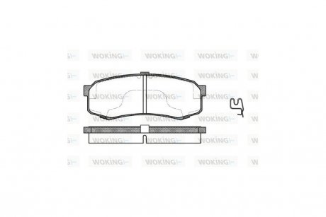 Колодки тормозные дисковые задние Mitsubishi Pajero iv 3.2 06-,Mitsubishi Pajero iv 3.8 06- WOKING P5133.04 (фото 1)
