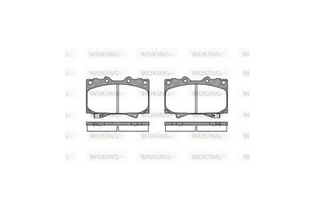 Колодки гальмівні диск. перед. (вир-во Remsa) Land Cruiser Prado (_J15_) (09-)/Mitsubishi Pajero IV (09-) WOKING P6073.04
