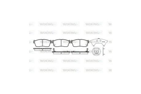 Колодки тормозные диск. перед. (пр-во Remsa) Toyota Avensis 2,4i 03>08 / Hilux 05>08 WOKING P6243.02